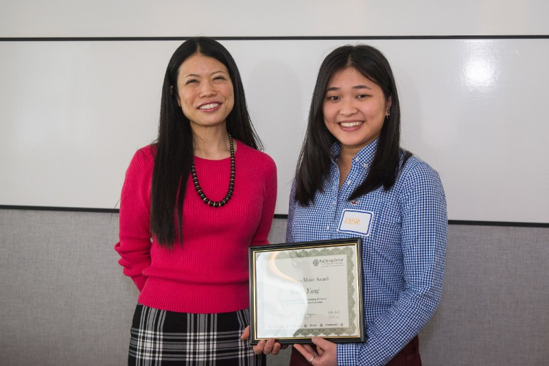 Drum Major Award - Katee Yang, Japanese American Service Committee, pictured with Sayaka Machizawa
